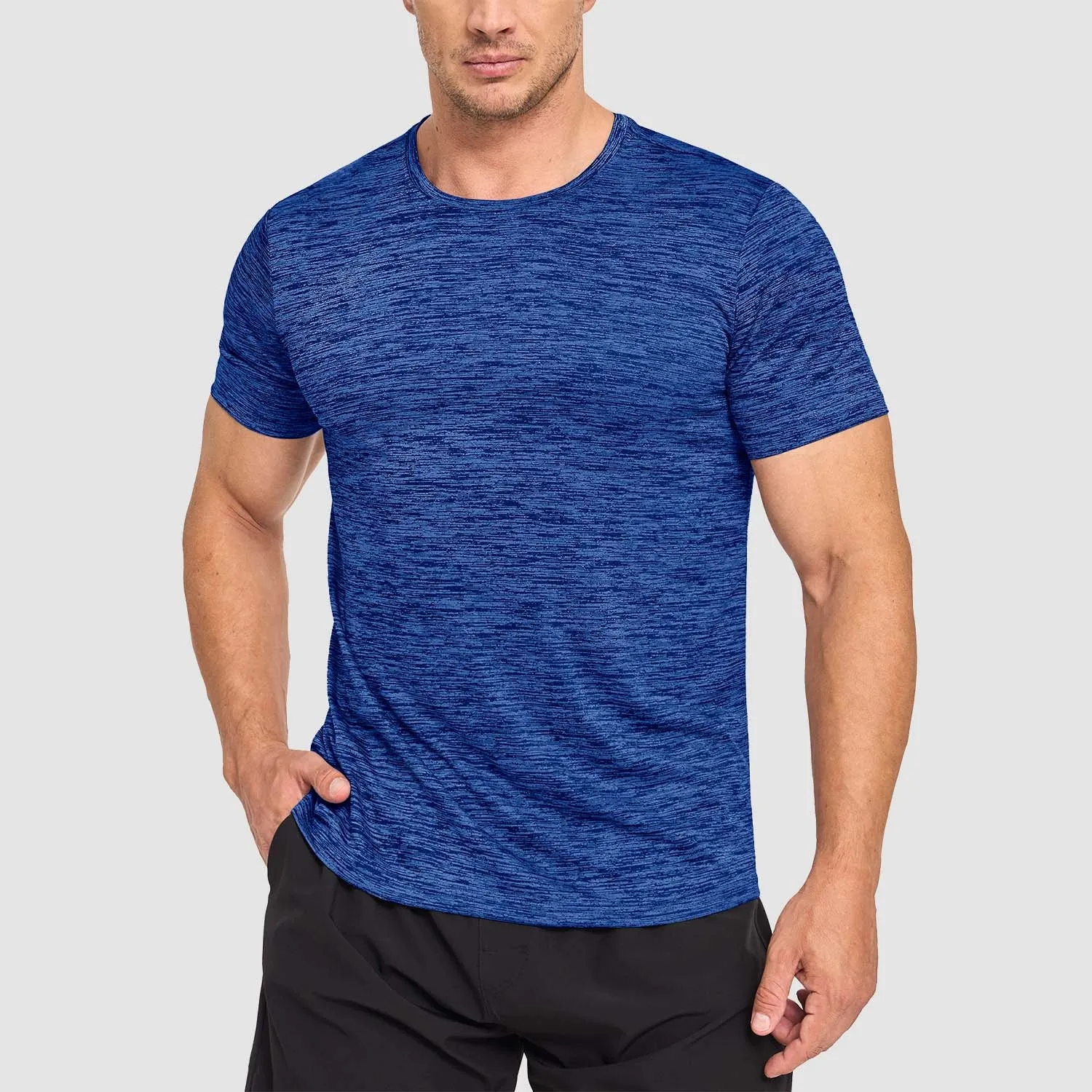 Men's T-Shirts Quick Dry Athletic Shirts Short Sleeve Running Wokout Crew Neck Tee