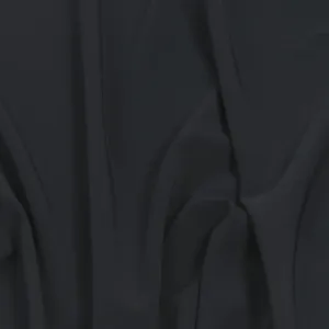 Mid-Weight Poly Black Twill 370