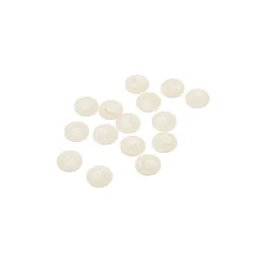 Milky Quartz 15mm Recycled Polyester Buttons - Set of 15