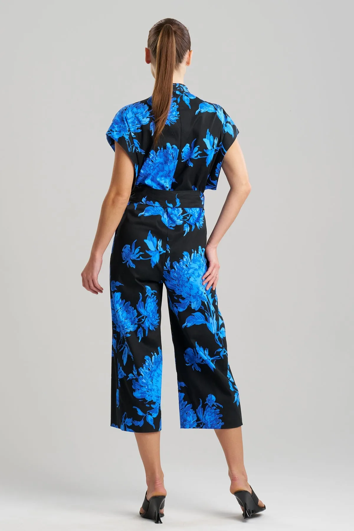 Miyako Printed Cotton Chino Crop Jumpsuit