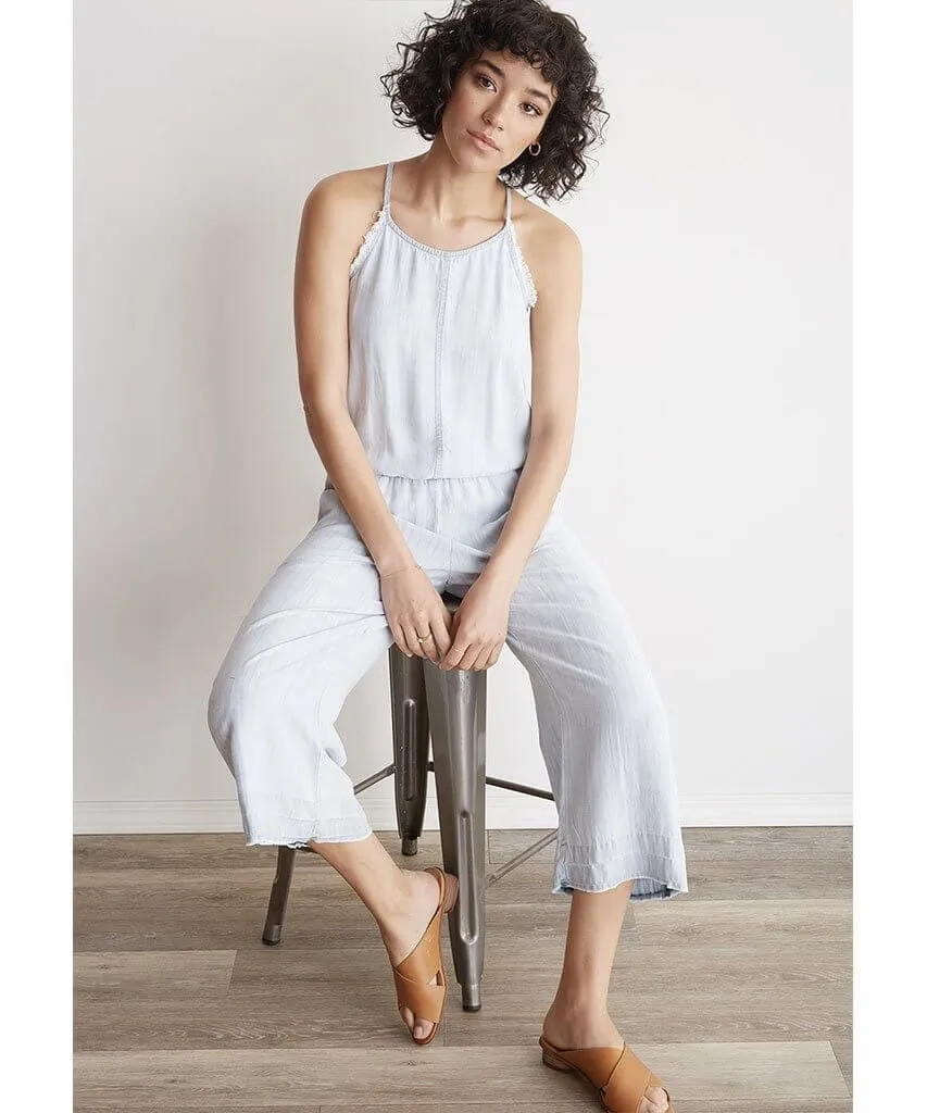Mock Neck Jumpsuit Shadow Seams