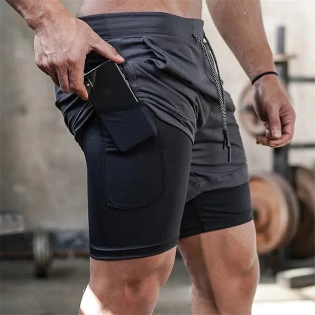 New Casual Shorts men Summer Mens Shorts High Elastic Gyms Fitness Short Pants