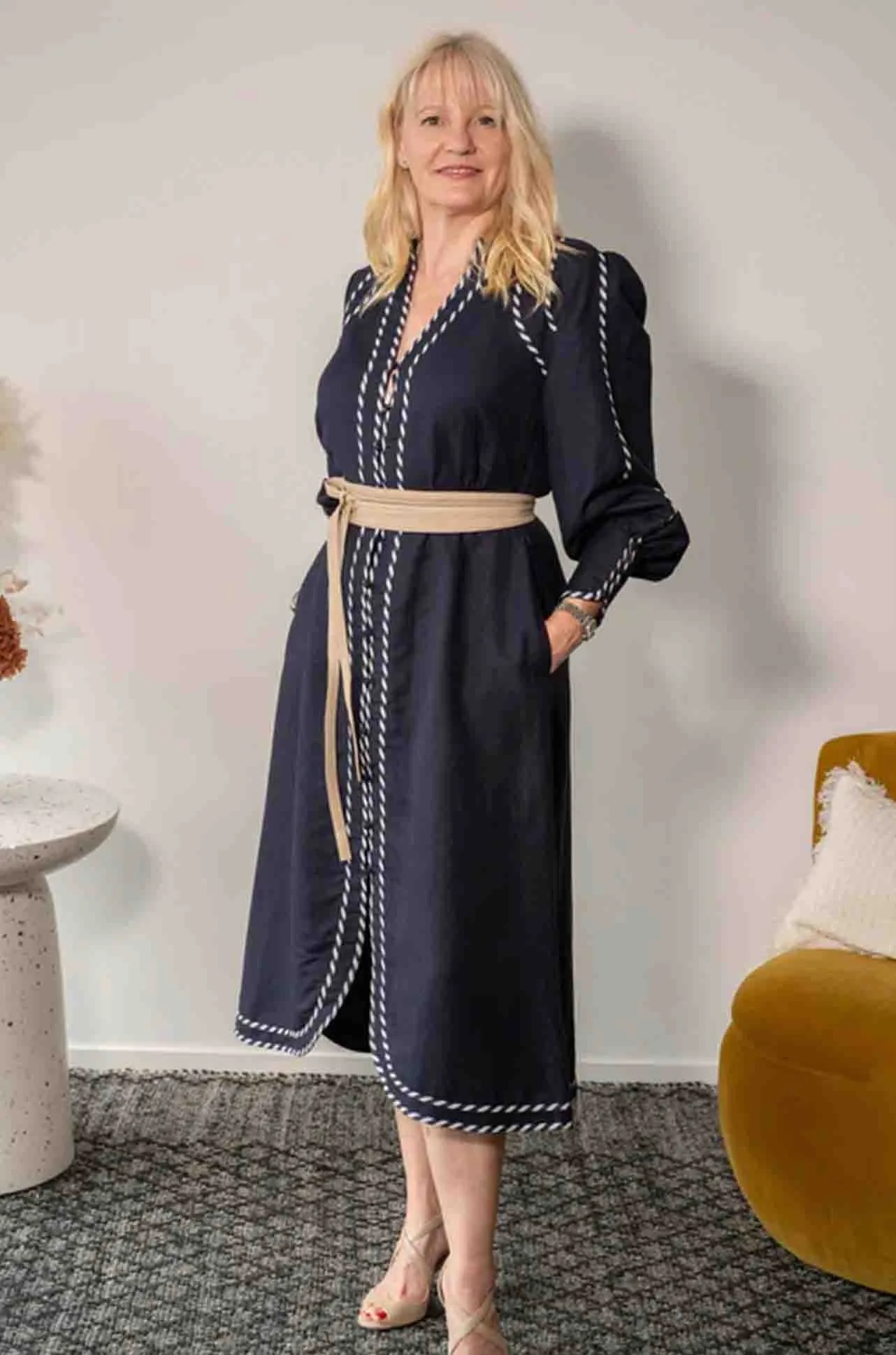 Once Was - Milton Leather Wrap Belt in Oatmeal