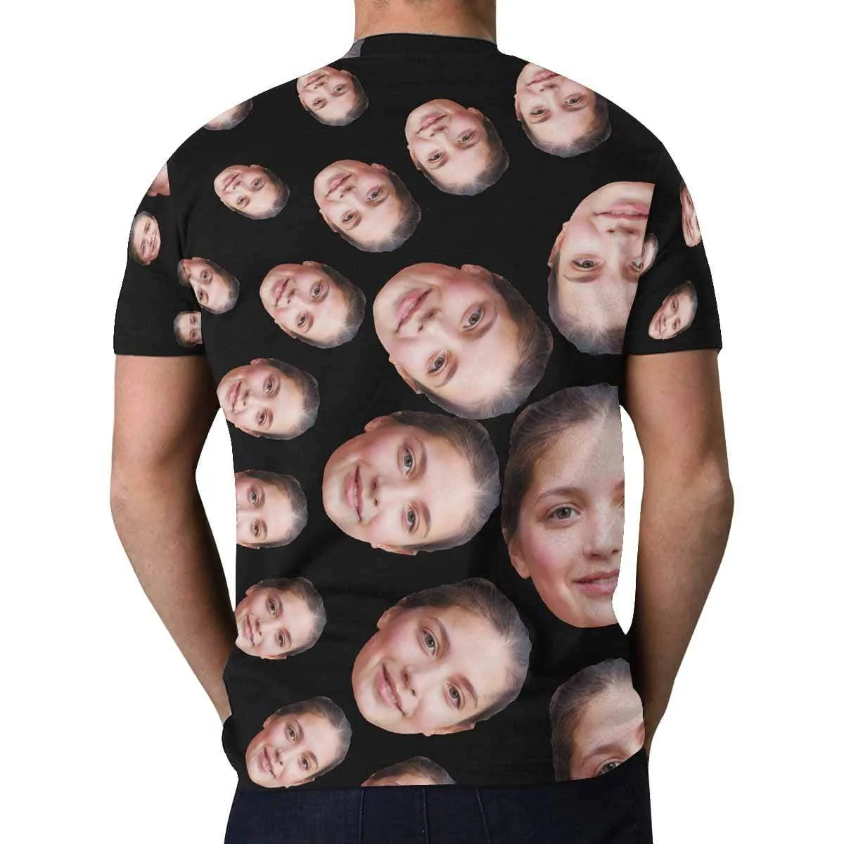 Personalized Girlfriend Face Shirts Custom Men's All Over Print T-shirt with Photo for Him