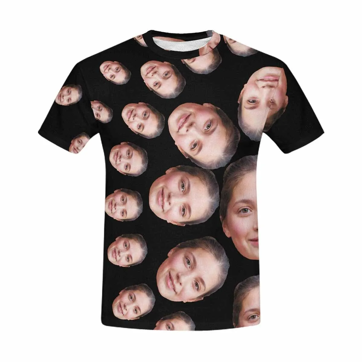 Personalized Girlfriend Face Shirts Custom Men's All Over Print T-shirt with Photo for Him