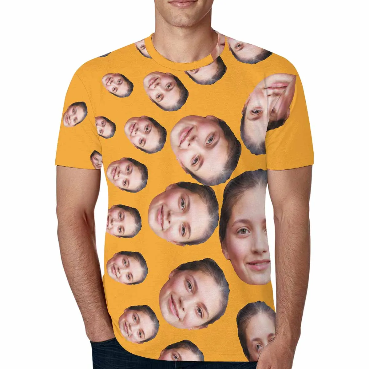 Personalized Girlfriend Face Shirts Custom Men's All Over Print T-shirt with Photo for Him