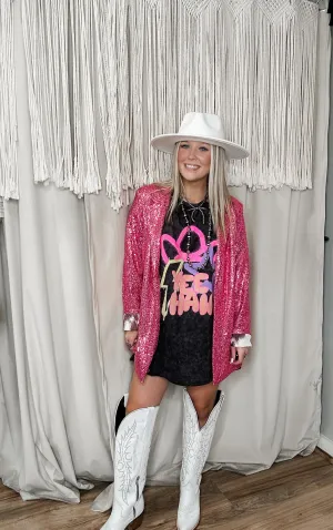 Pink Kadence Sequin Blazer