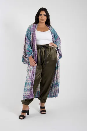 Purple Tie Dye Kimono