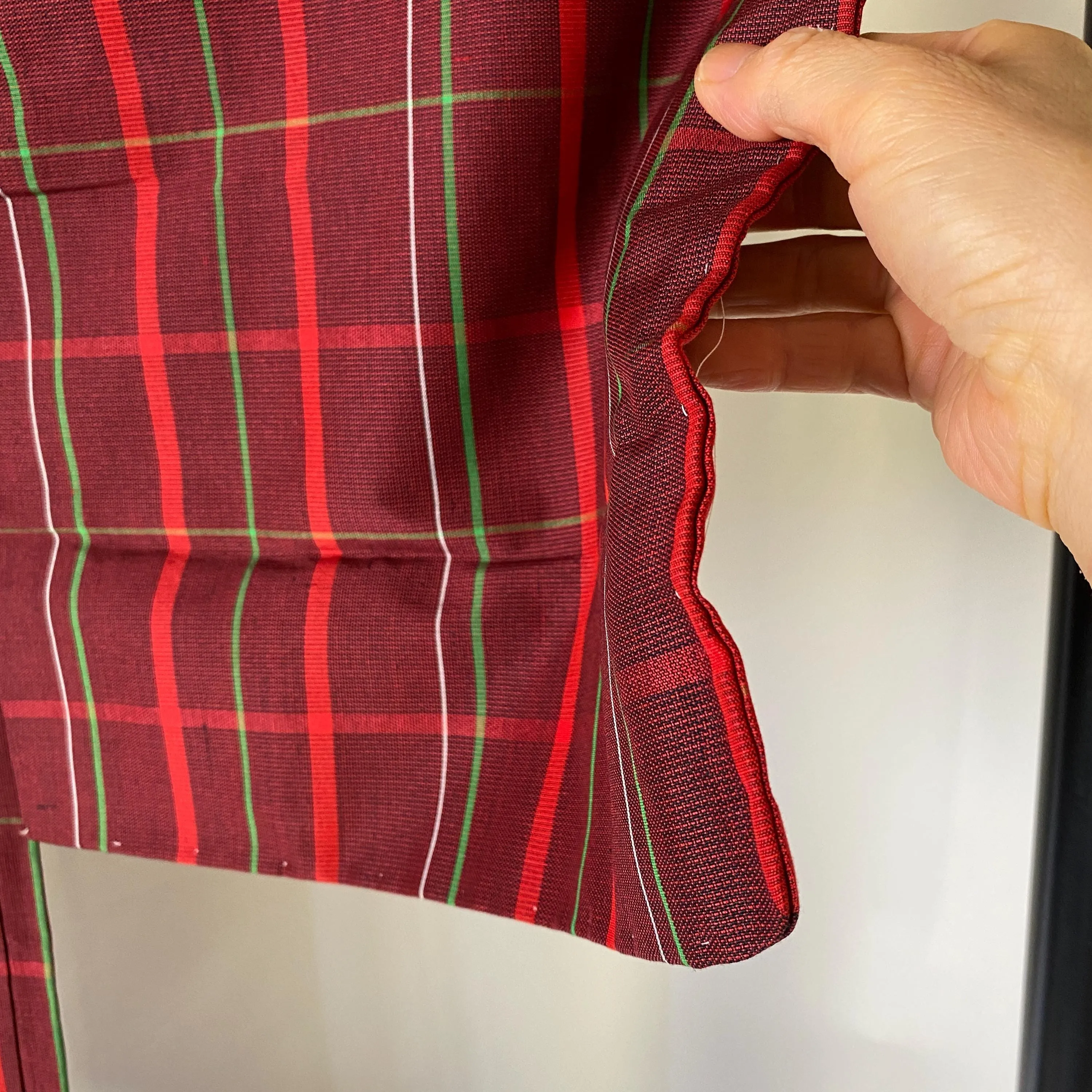 Red Checkered Haori, Japanse Kimono, Wool,  Women's Jacket, Cardigan, Casual Layer, Versatile top, Housewear, Stylish, Kimono-F