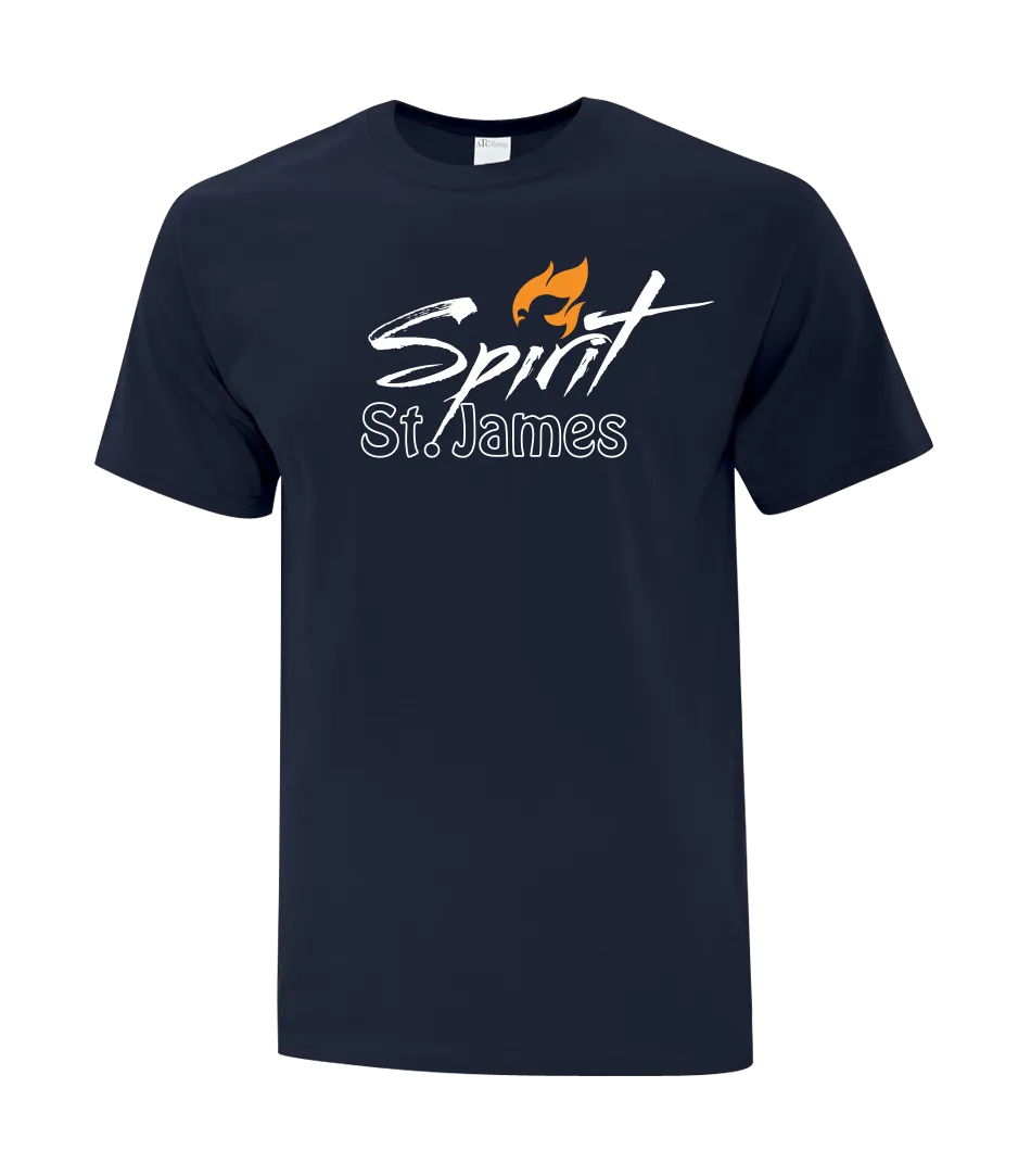 St. James Youth Cotton T-Shirt with Printed Logo