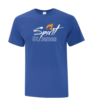 St. James Youth Cotton T-Shirt with Printed Logo