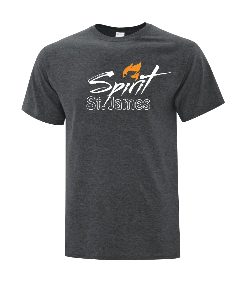 St. James Youth Cotton T-Shirt with Printed Logo