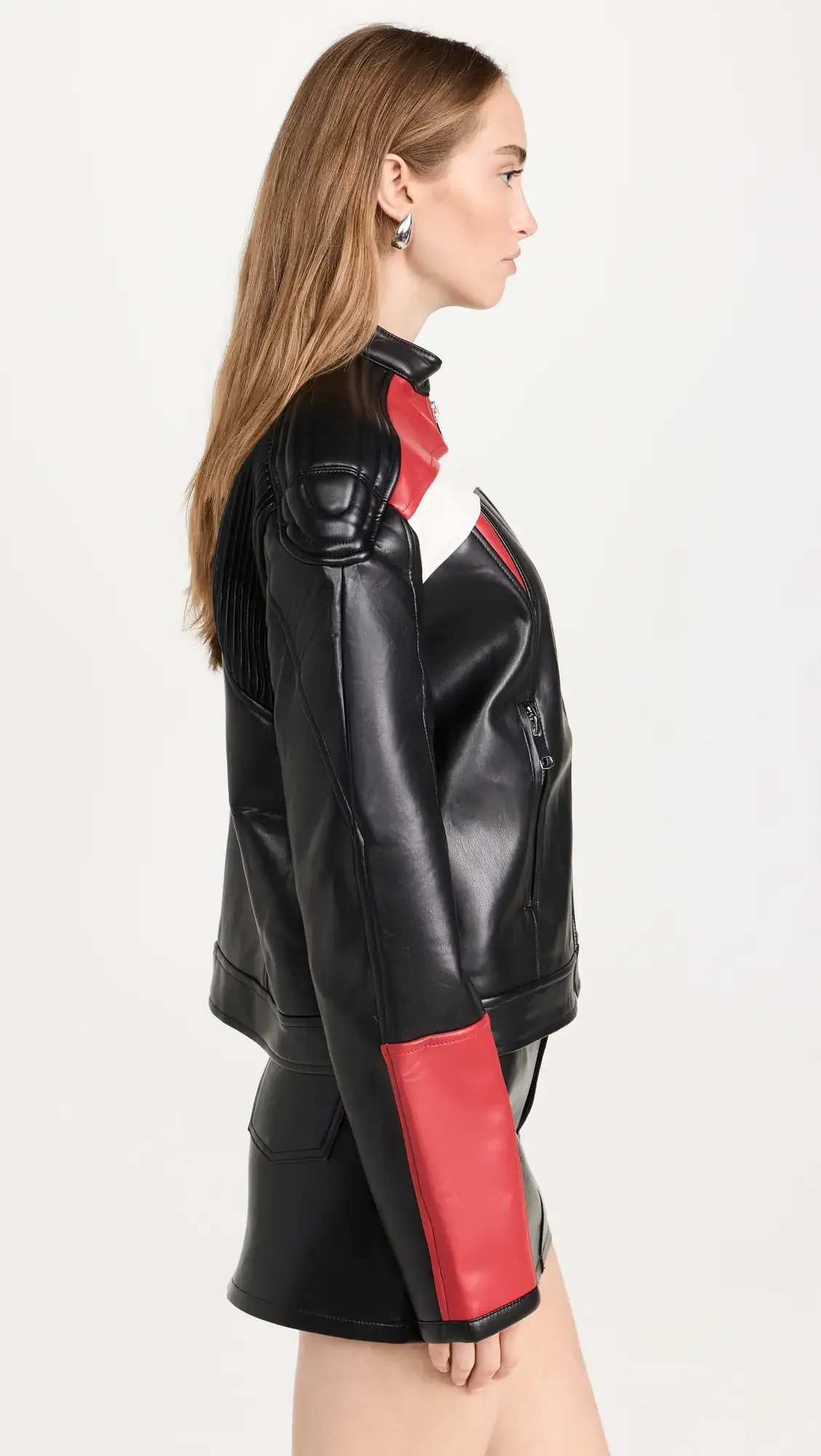 Top Model Faux Leather Biker Jacket by TJS