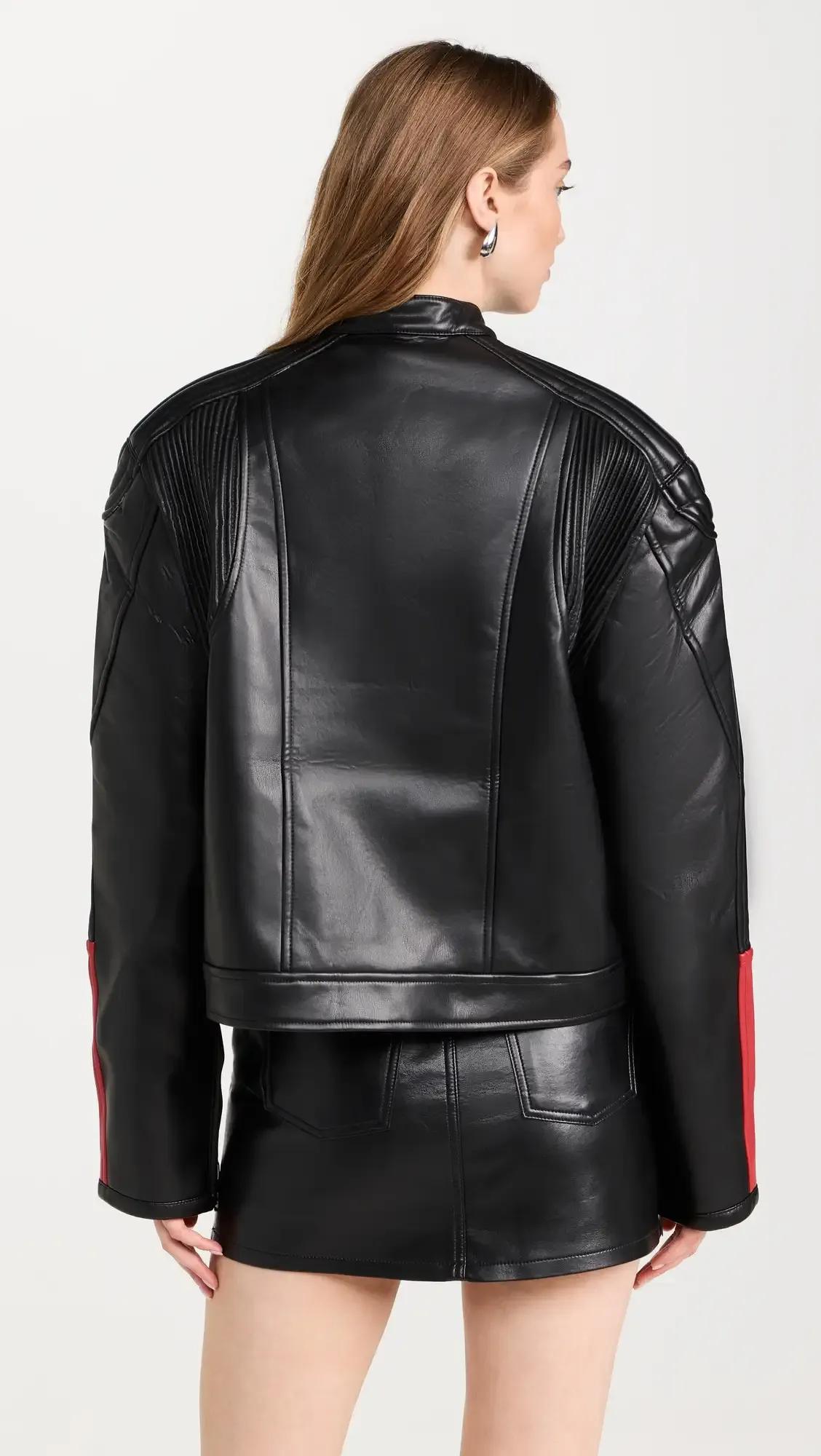 Top Model Faux Leather Biker Jacket by TJS