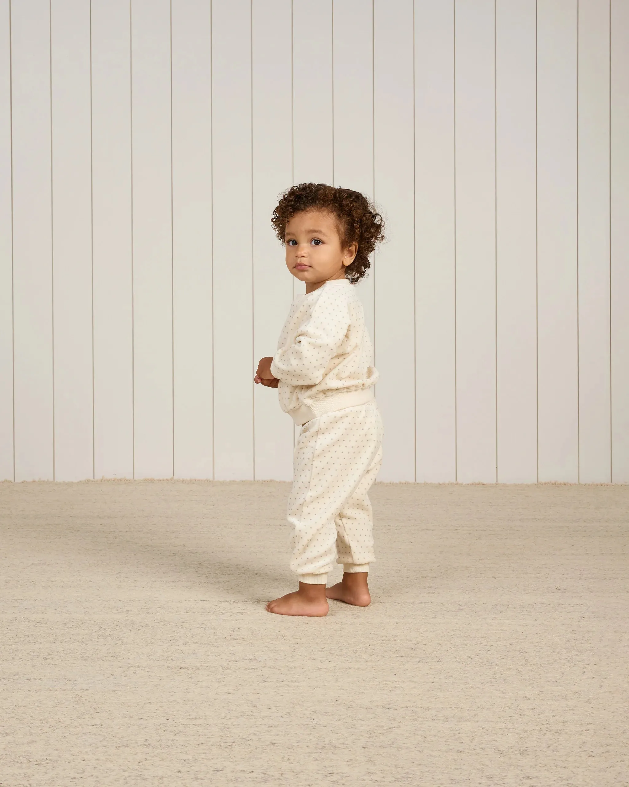 Velour Relaxed Sweatpant | Polka Dot