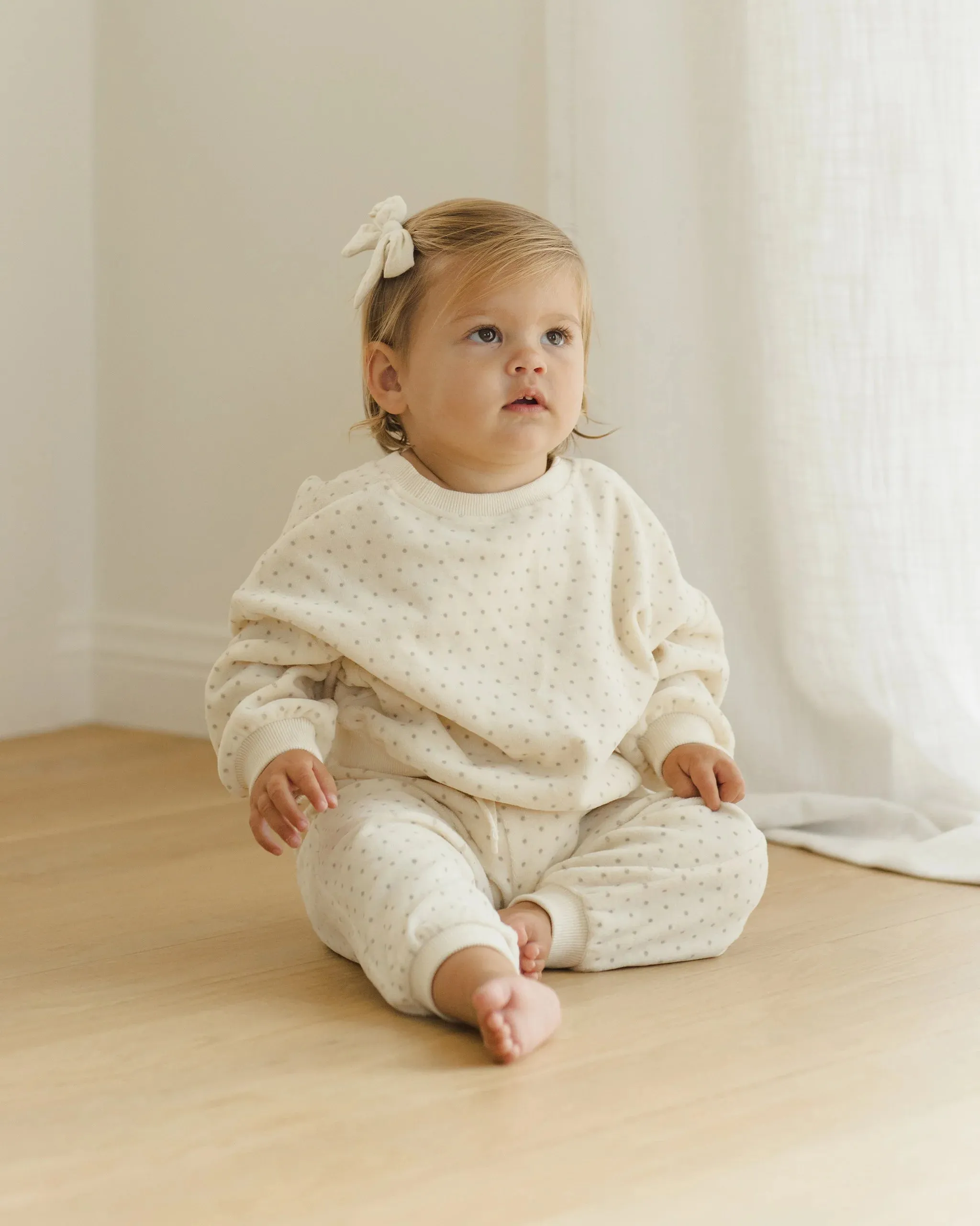 Velour Relaxed Sweatpant | Polka Dot