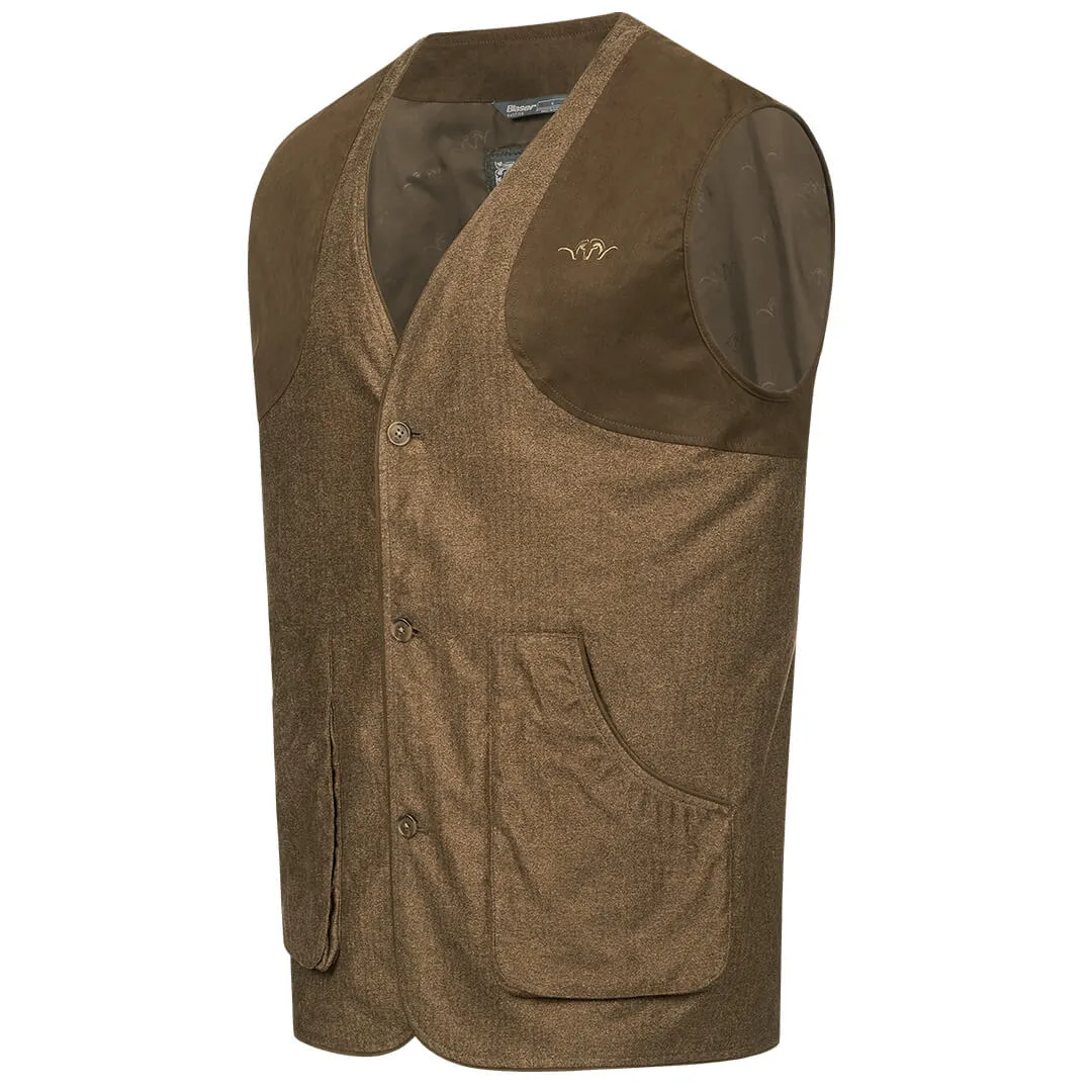 Wing Vintage Waistcoat - Dark Brown Melange by Blaser