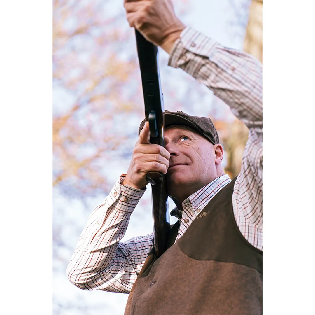 Wing Vintage Waistcoat - Dark Brown Melange by Blaser