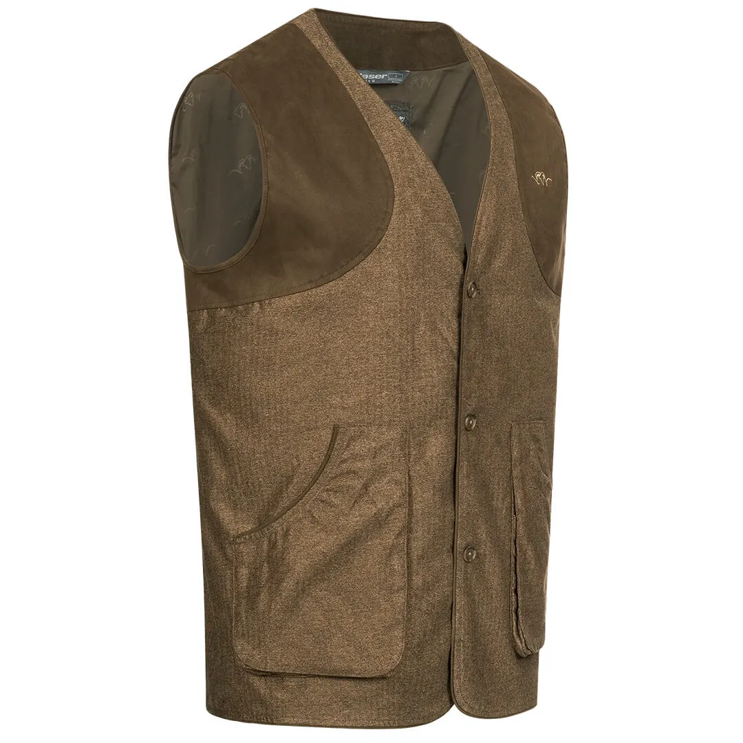 Wing Vintage Waistcoat - Dark Brown Melange by Blaser
