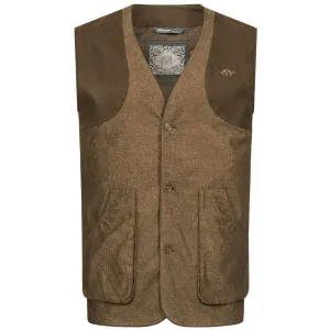 Wing Vintage Waistcoat - Dark Brown Melange by Blaser