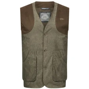 Wing Vintage Waistcoat - Olive Melange/Black by Blaser