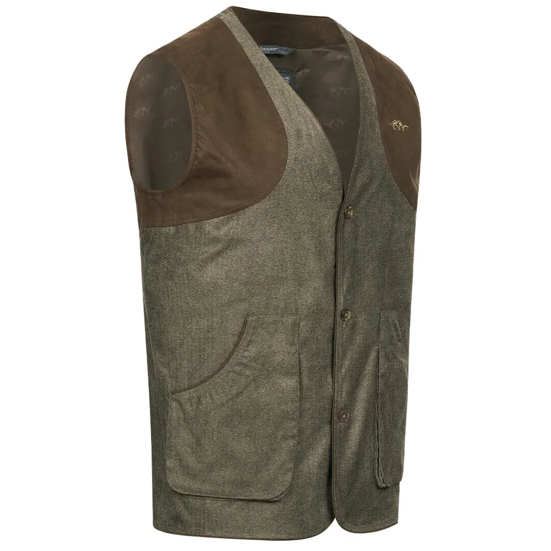 Wing Vintage Waistcoat - Olive Melange/Black by Blaser