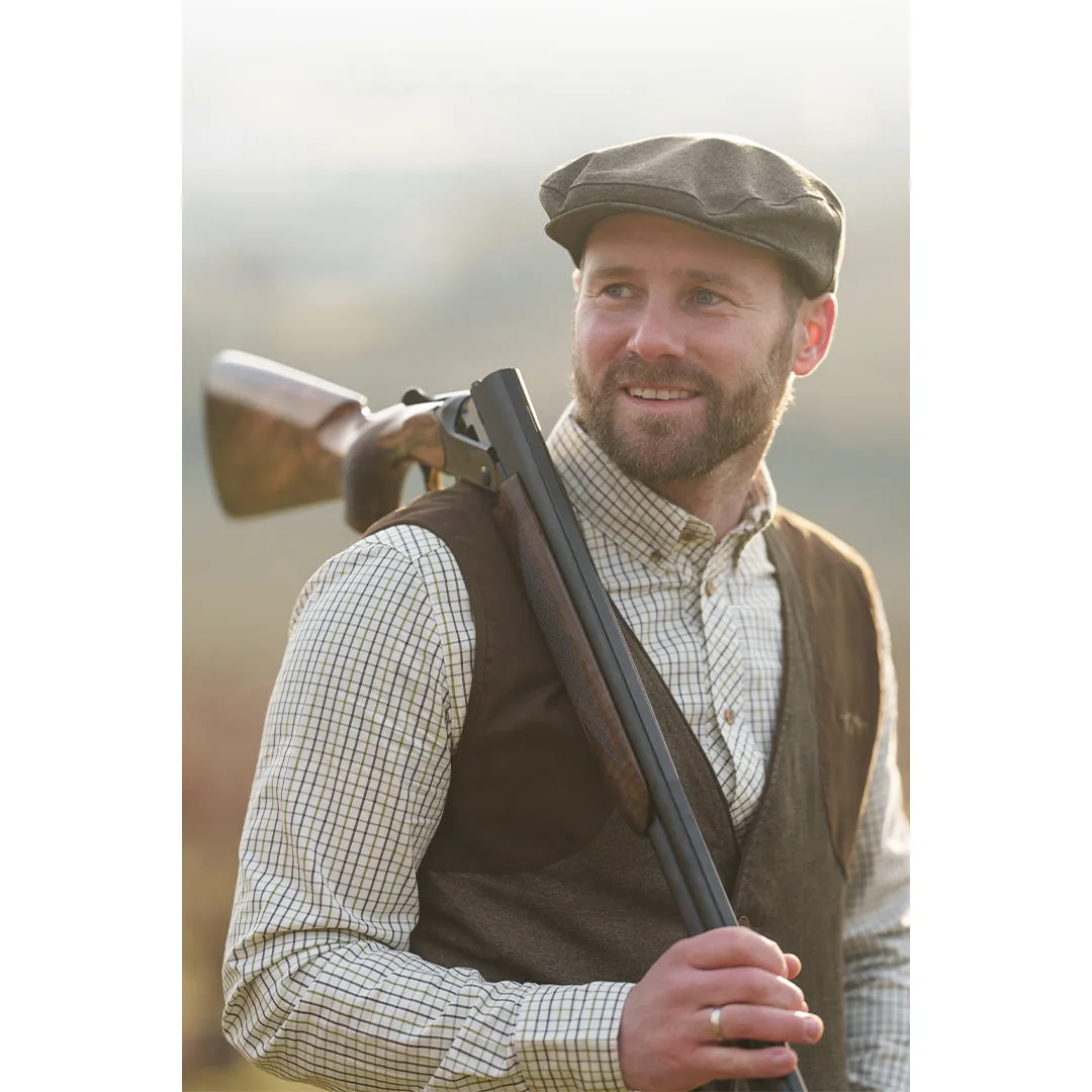 Wing Vintage Waistcoat - Olive Melange/Black by Blaser
