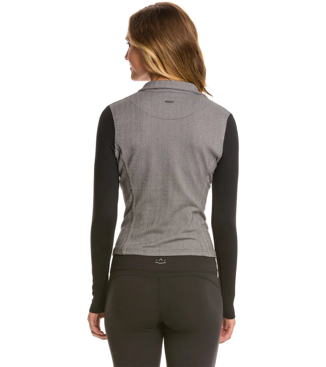 Zobha Jaden Herringbone Zip Jacket with Contrast Zippers