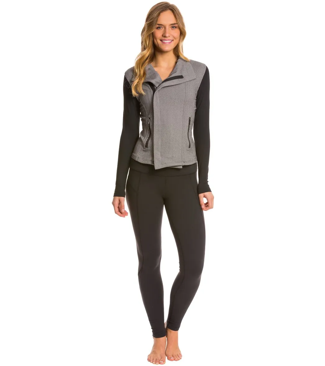 Zobha Jaden Herringbone Zip Jacket with Contrast Zippers